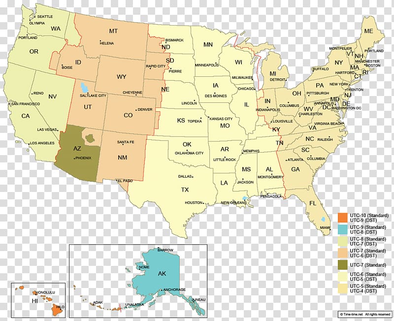 United States World map Time zone, united states transparent background PNG clipart