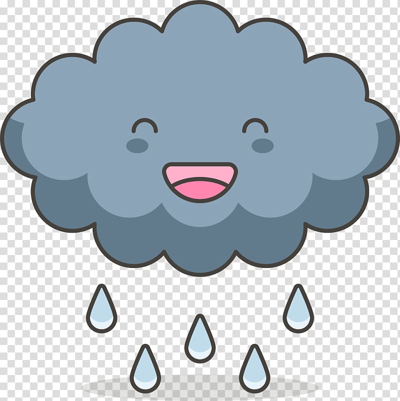 Cloud , Black clouds of cartoon smiles transparent background PNG clipart