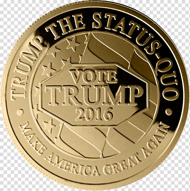US Presidential Election 2016 United States Coin Gold Medal, united states transparent background PNG clipart
