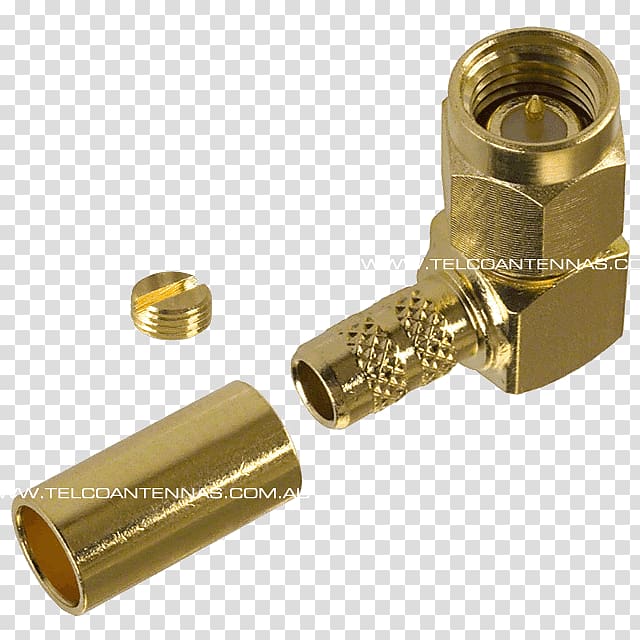 Brass 01504 Amphenol Tool RF connector, Brass transparent background PNG clipart