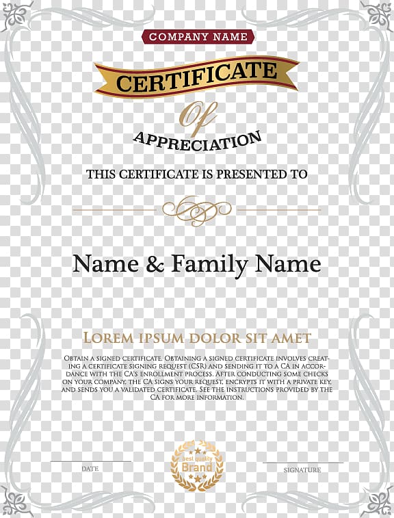 certificate of appreciation , Public key certificate Template Authorization certificate, European Certificate 2 transparent background PNG clipart