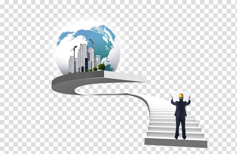 Architectural engineering Building Business Book, The workers on the stairs transparent background PNG clipart