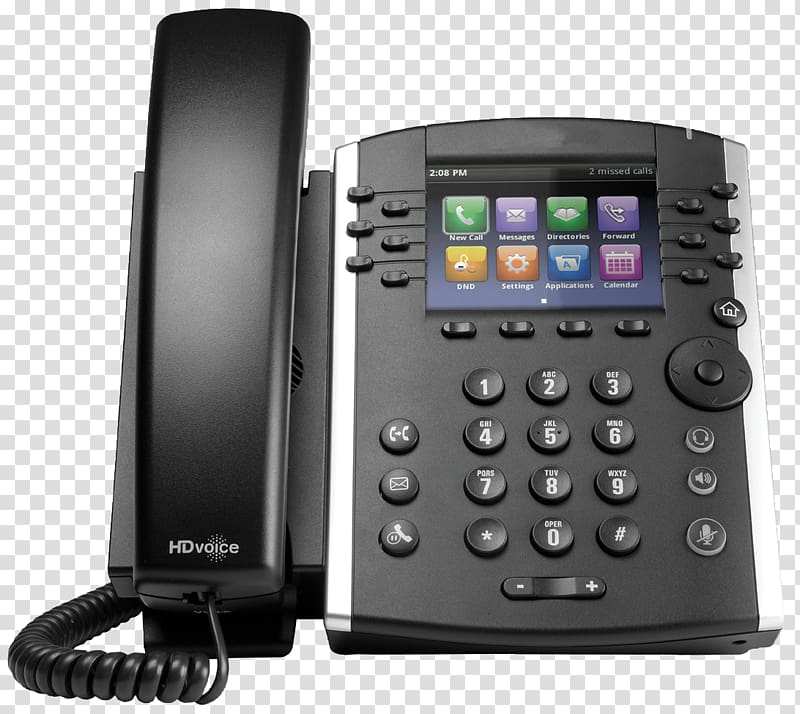 Polycom VVX 410 VoIP phone Polycom VVX 400 Telephone, voip transparent background PNG clipart