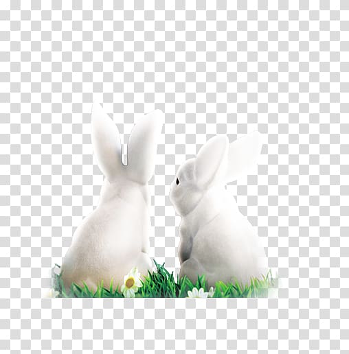 Domestic rabbit Easter Bunny White Rabbit, White rabbit decoration pattern transparent background PNG clipart