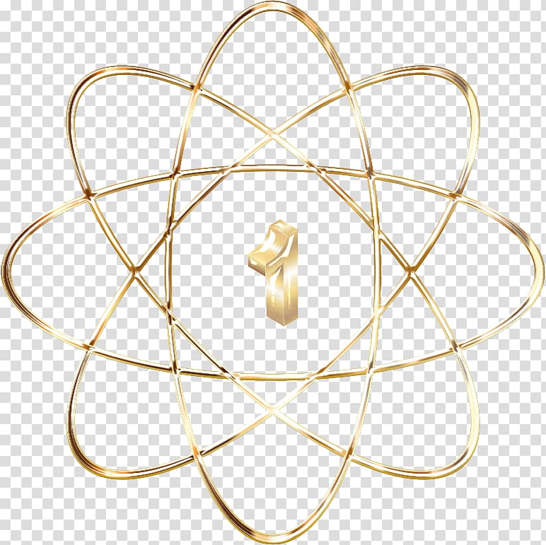 Atomic number Gold Bohr model Atomic nucleus, gold transparent background PNG clipart