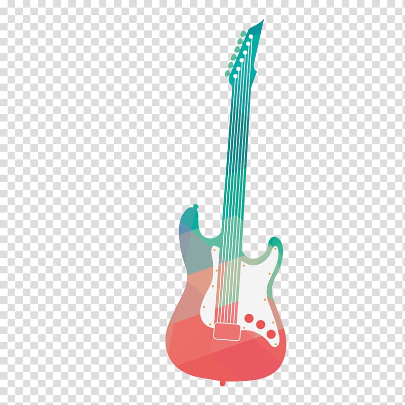 Electric guitar Musical instrument, Color guitar transparent background PNG clipart