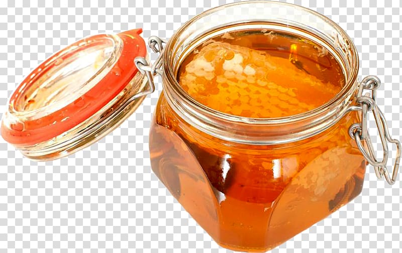Bee Honey Pancake Jar, honey transparent background PNG clipart