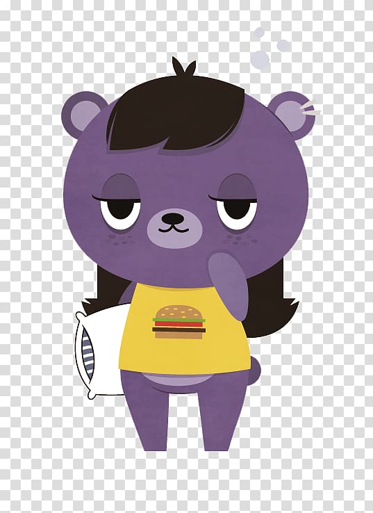 Bear Illustration, Bear Girl transparent background PNG clipart