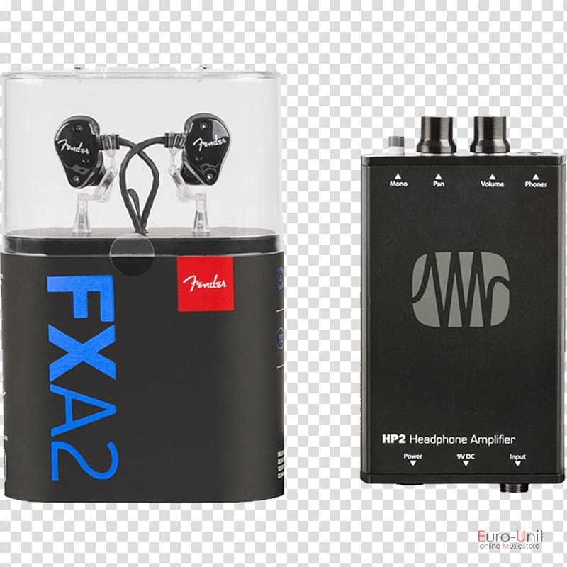 Fender Audio Bundle Fender Musical Instruments Corporation Fender FXA2 Pro In-ear monitor PreSonus HP2, resetting ear crystals transparent background PNG clipart