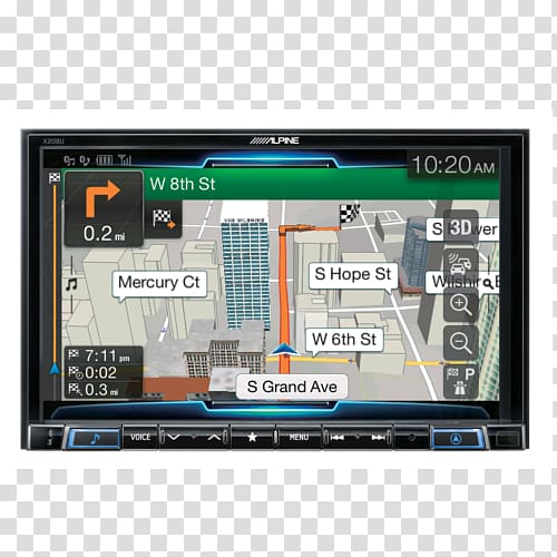 GPS Navigation Systems Car Alpine Electronics Vehicle audio Automotive navigation system, car transparent background PNG clipart
