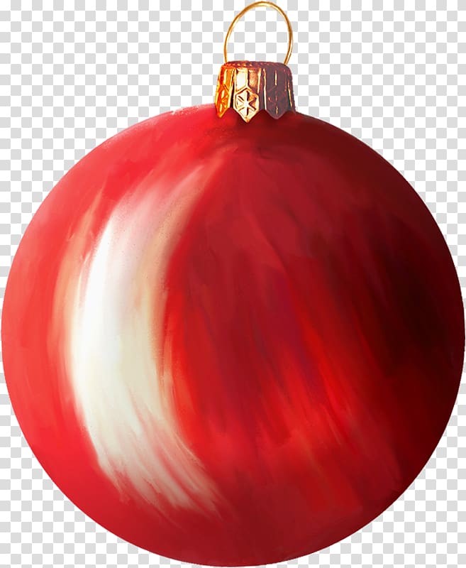 Christmas ornament Tinsel Red Ball, christmas transparent background PNG clipart