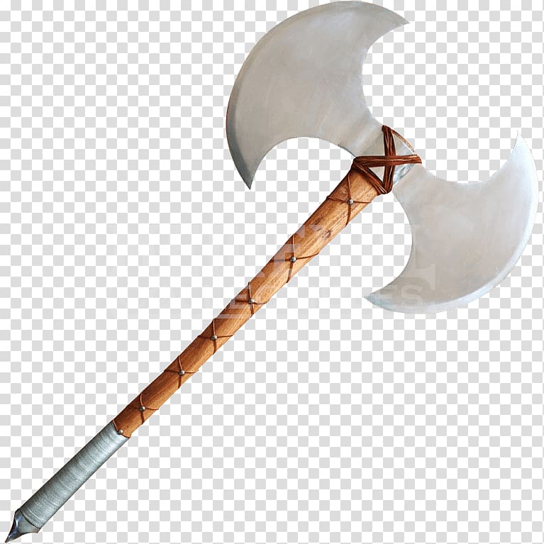 Battle axe Dane axe Weapon Middle Ages, double-edged transparent background PNG clipart