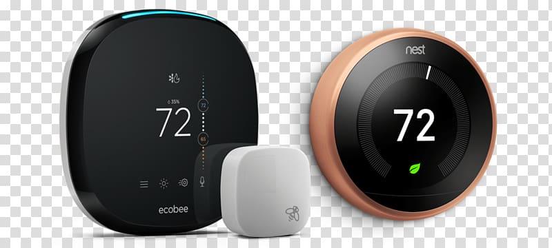 Smart thermostat ecobee Nest Learning Thermostat Nest Labs, nest transparent background PNG clipart
