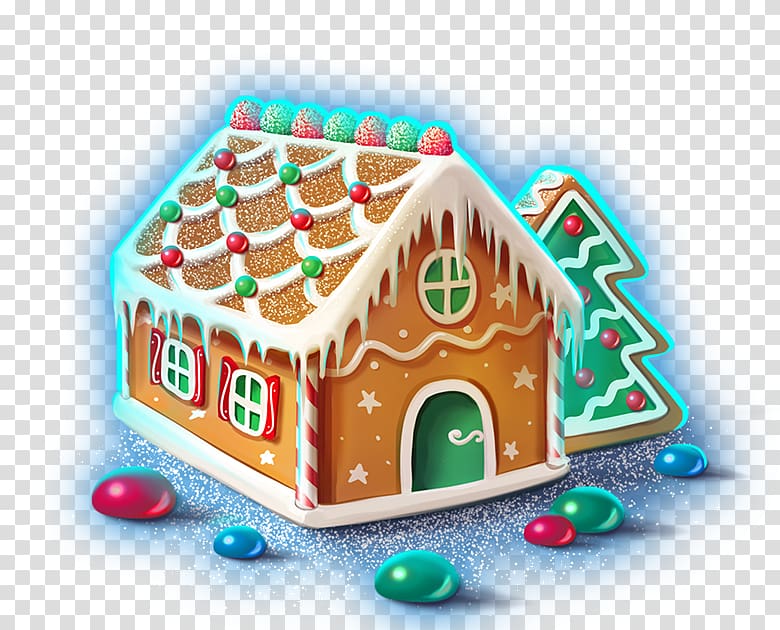 Gingerbread house Lebkuchen Royal icing Christmas ornament, christmas transparent background PNG clipart