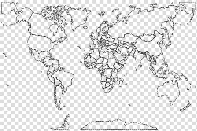 Coloring book World map Blank map, world map transparent background PNG clipart