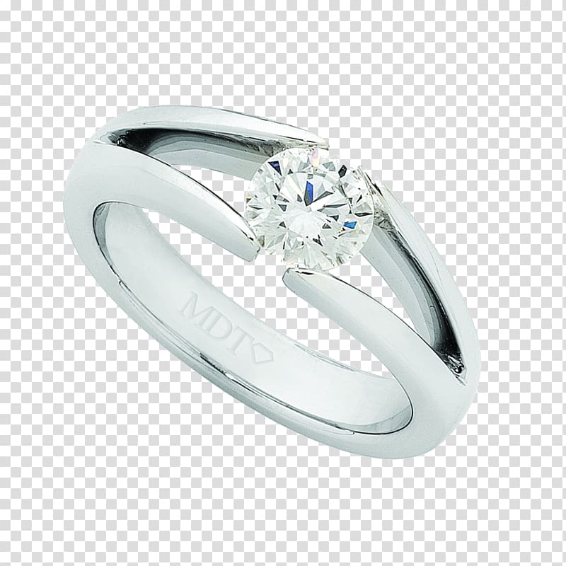 Wedding ring Diamond Silver Platinum, ring transparent background PNG clipart