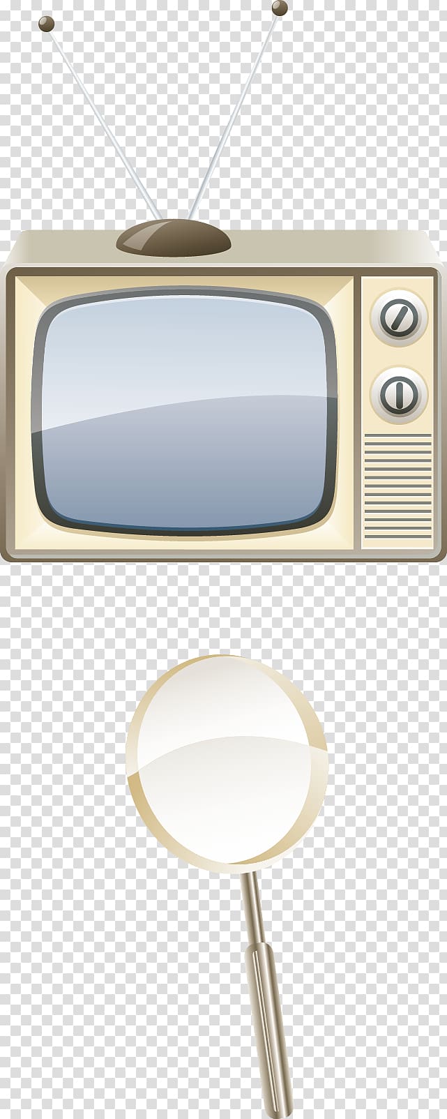 Television set Cartoon, TV magnifier material transparent background PNG clipart