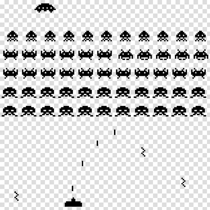 Space Invaders Galaga Pac-Man Arcade game Video game, space invaders transparent background PNG clipart