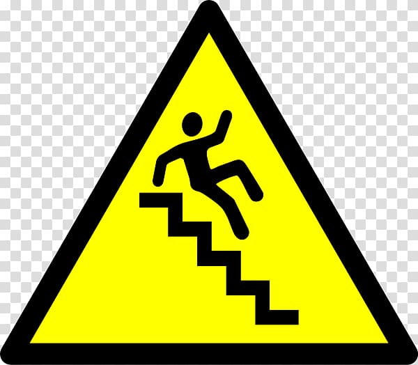 Warning sign Stairs , Staircase transparent background PNG clipart
