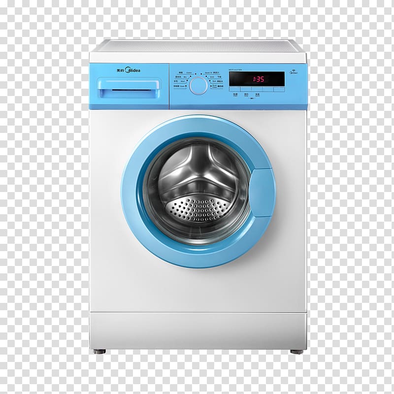 Midea Washing machine Wuxi Little Swan JD.com, US blue drum washing machine transparent background PNG clipart