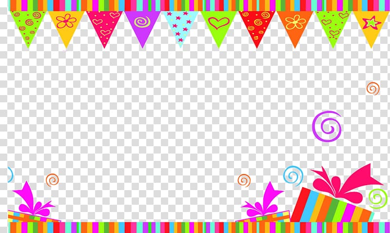 Birthday decorative elements transparent background PNG clipart