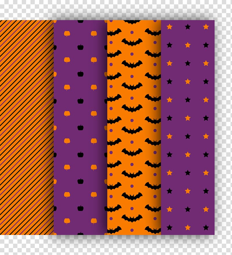 Purple Orange Euclidean , Orange and purple Halloween seamless background transparent background PNG clipart