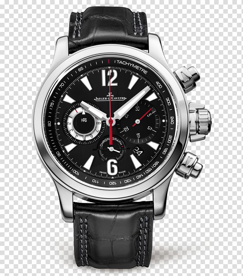 Jaeger-LeCoultre Chronograph Automatic watch Movement, Jaeger black male watch sports watch transparent background PNG clipart