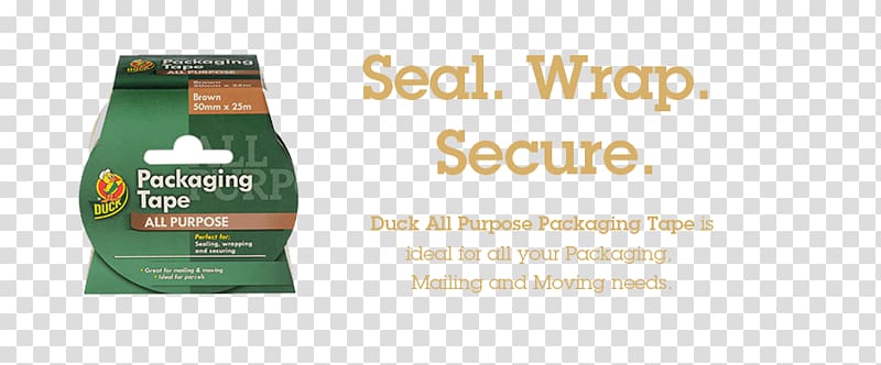 Adhesive tape Duck Box-sealing tape Brand, corrugated tape transparent background PNG clipart