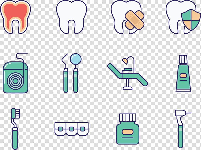 assorted-color dental tools illustration, Dentistry Toothbrush, Toothbrush treatment of dental pain transparent background PNG clipart