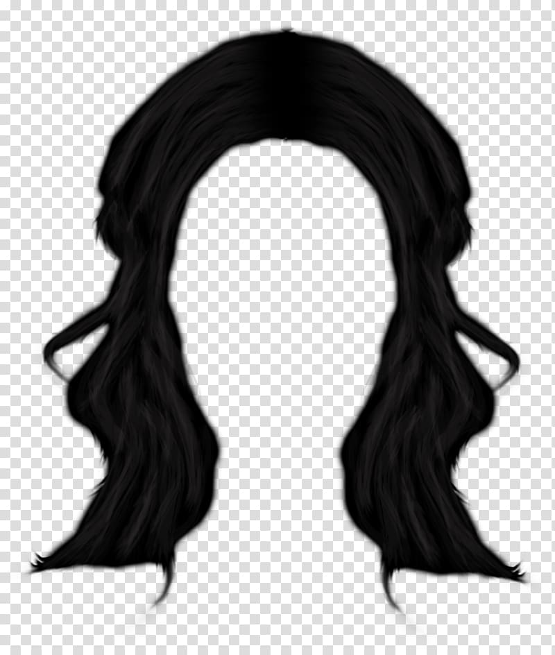 Woman's black hair illustration, Women Hair transparent background PNG ...
