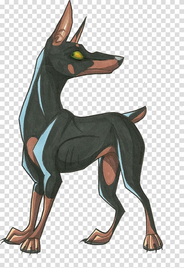 Dobermann Miniature Pinscher German Pinscher Manchester Terrier English Toy Terrier, Chibi transparent background PNG clipart