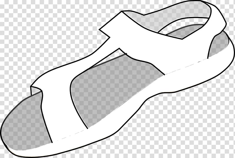 Sandal Cartoon Flip-flops Shoe , White sandals transparent background PNG clipart