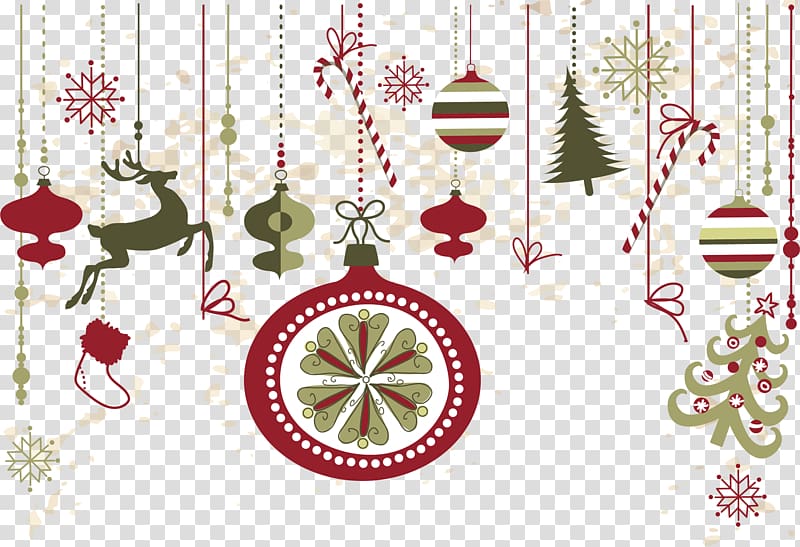 Christmas card Greeting card Christmas ornament, Cartoon deer circle transparent background PNG clipart