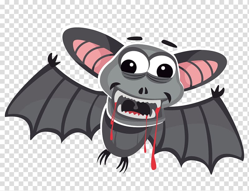 Vampire bat , Bloody transparent background PNG clipart