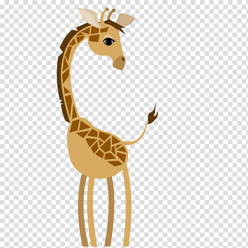 brown giraffe illustration, Giraffe Cartoon, Cute giraffe transparent background PNG clipart