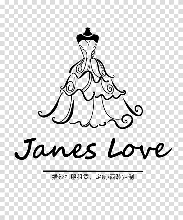 Jones Love logo, Bride Wedding invitation , Wedding dresses LOGO transparent background PNG clipart