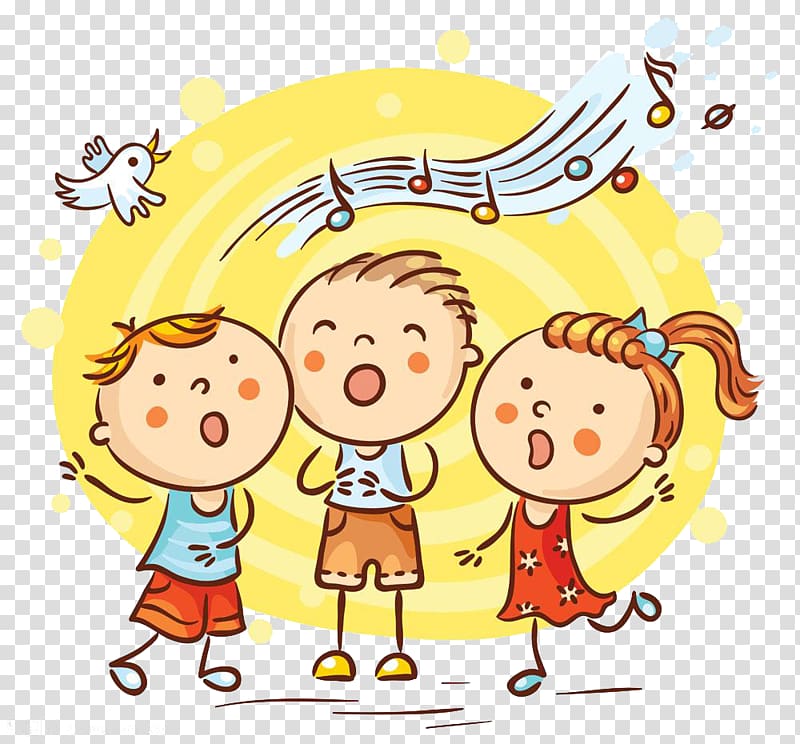 singing children's material transparent background PNG clipart