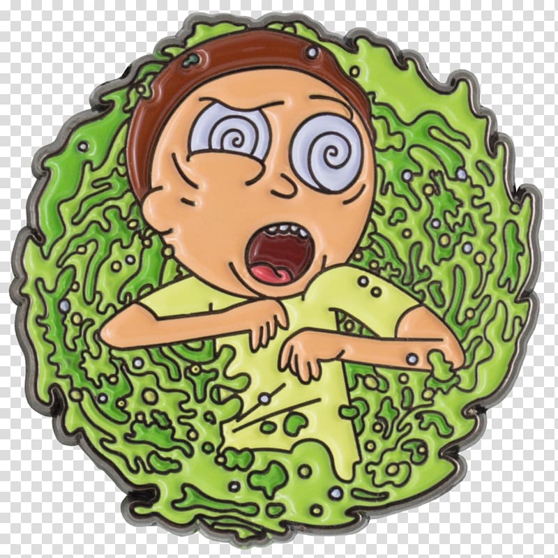 Morty Smith Lapel pin Vitreous enamel Cartoon, Pin transparent background PNG clipart
