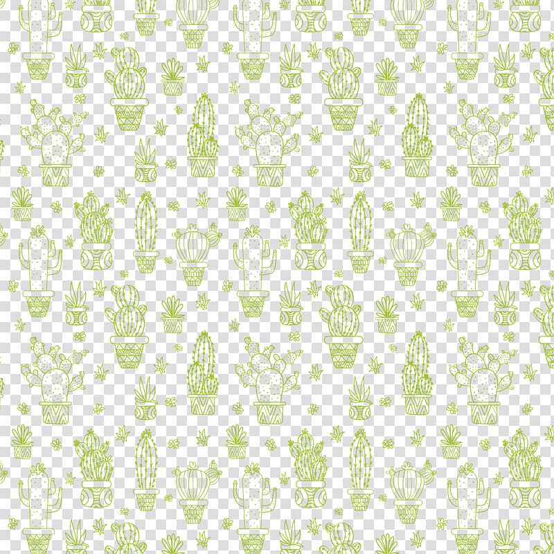 green cactus art, Textile Green Pattern, Shading cactus transparent background PNG clipart