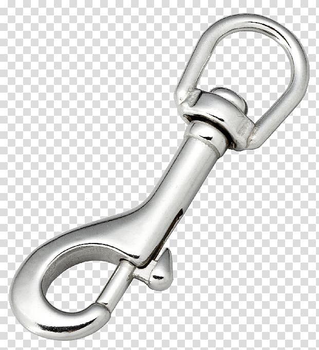 Carabiner Swivel Hook Stainless steel, stainless steel snap clips transparent background PNG clipart