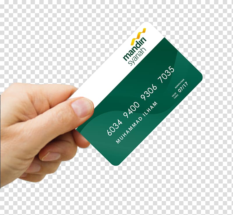 Payment card Bank Mandiri Credit card, handheld card transparent background PNG clipart