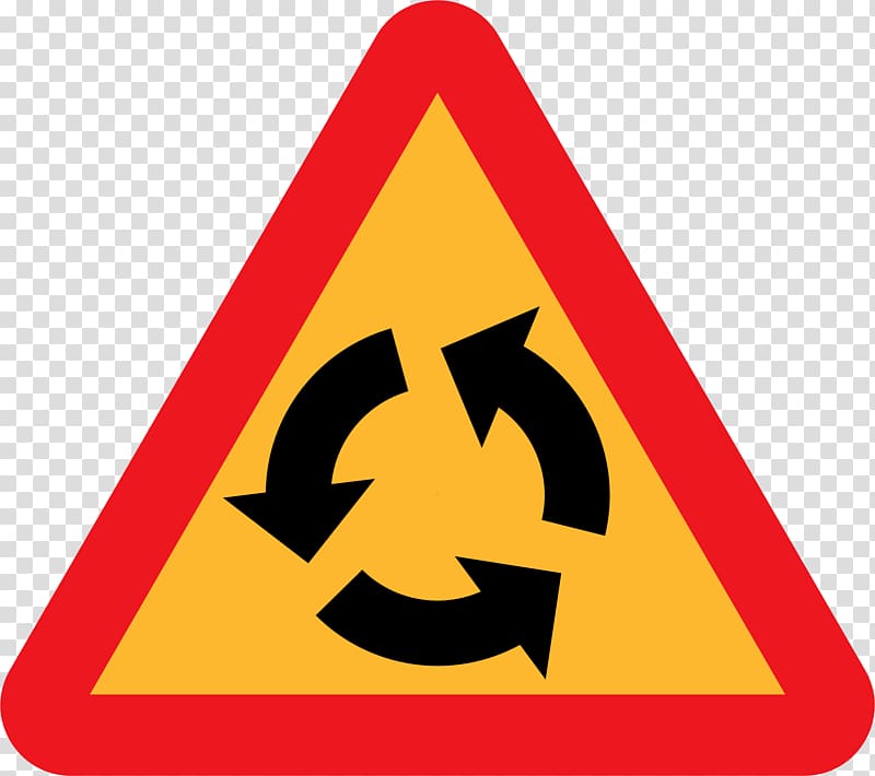 Priority signs Roundabout Traffic sign Warning sign, Traffic Signs transparent background PNG clipart