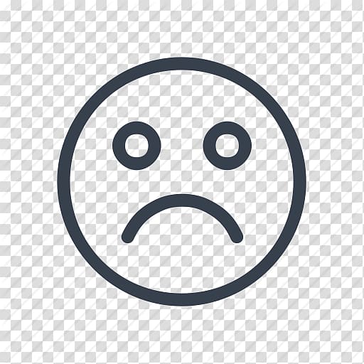 sad face emoji illustration, Sadness Face Computer Icons Smiley , Sad Face Outline transparent background PNG clipart