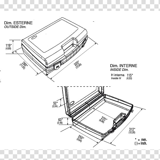 Plastic Suitcase Box Bag Thermoforming, parti transparent background PNG clipart