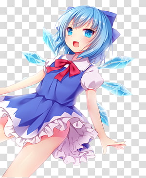 Free: Anime Cirno Chibi Meme, Anime transparent background PNG clipart 