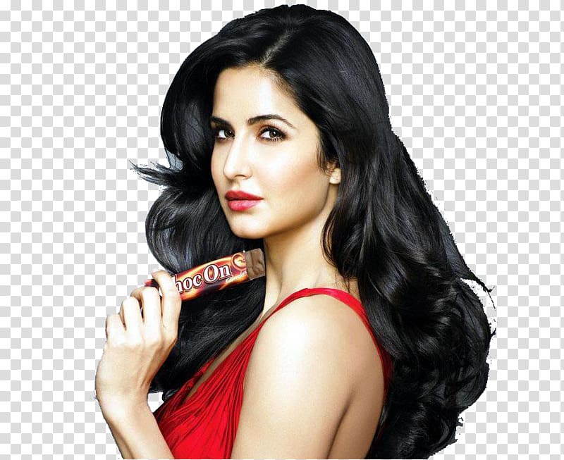 woman wearing red top and holding Choc On chocolate pack, Katrina Kaif Heroine Bollywood Actor Desktop , katrina kaif transparent background PNG clipart