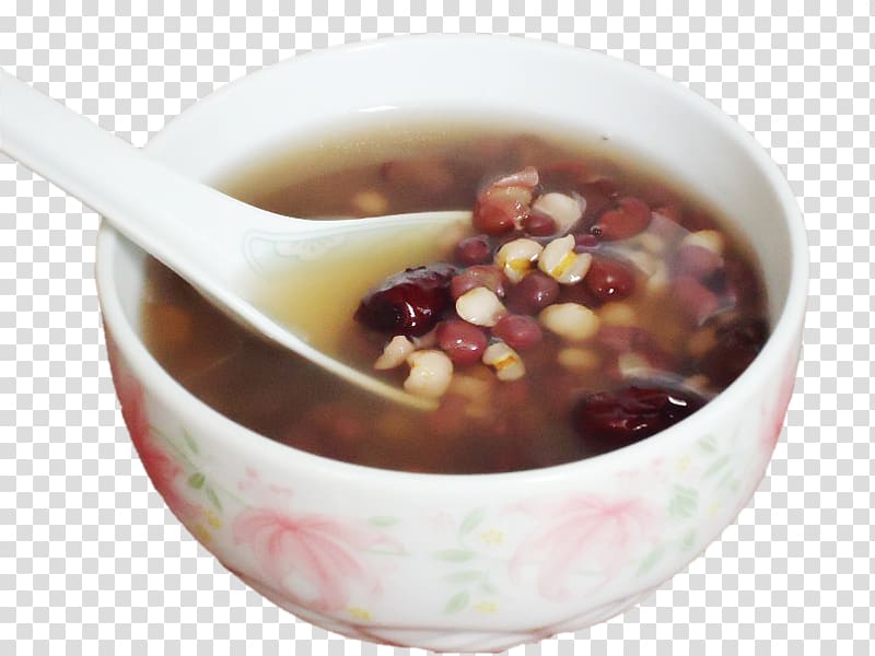Adlay Congee Patjuk Tong sui Adzuki bean, Barley red bean porridge transparent background PNG clipart