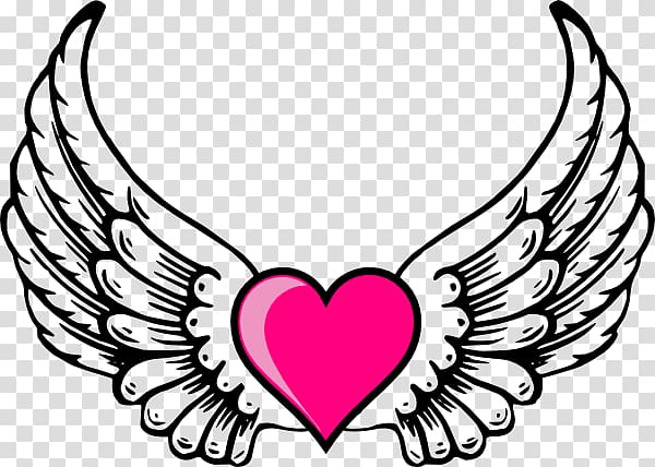 Drawing Angel , Heart Halo transparent background PNG clipart