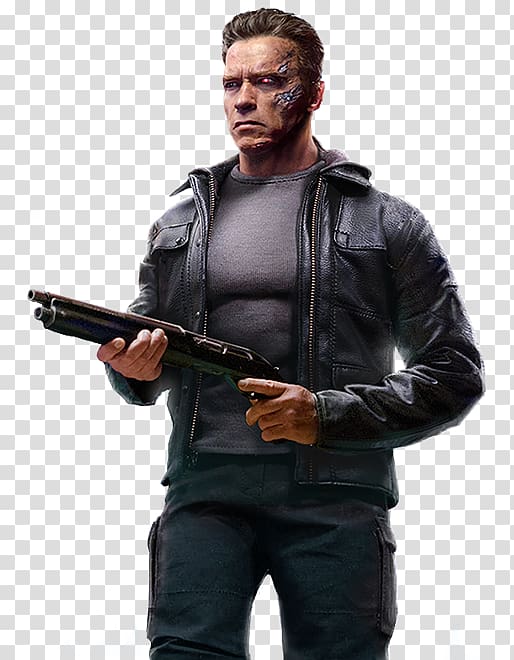 Terminator Genisys: Future War Plarium Game Leather jacket Firearm, robot terminator transparent background PNG clipart