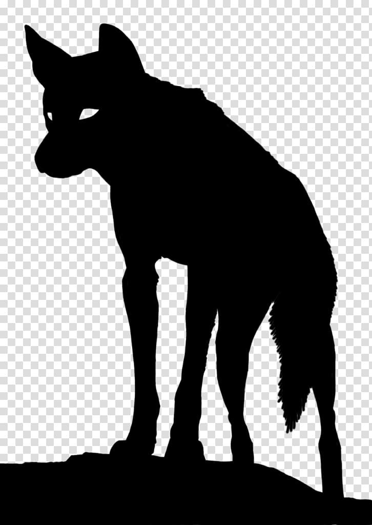 Dingo Coyote , Silhouette transparent background PNG clipart